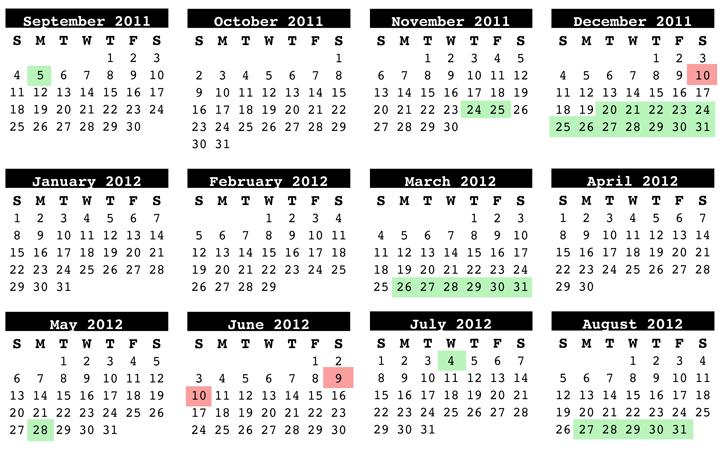 2010 2011 Calendar